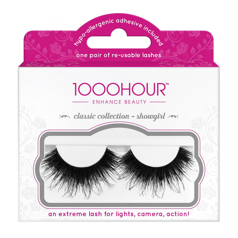 1000 Hour Classic Collection - Showgirl Re-Useable Lashes 1 Pair #555
