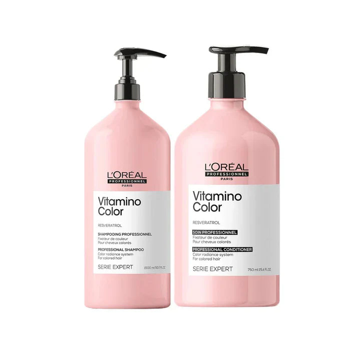 L'Oreal Professionnel Serie Expert Vitamino Color Shampoo 1500ml & Conditioner 750ml Duo