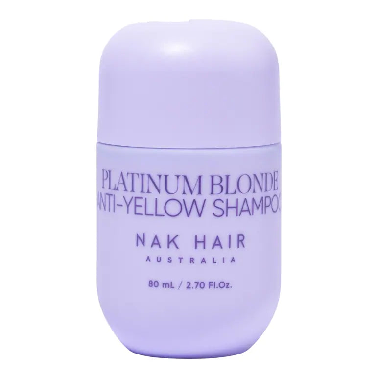 NAK Signature Platinum Blonde Anti Yellow Shampoo Travel Size 80ml