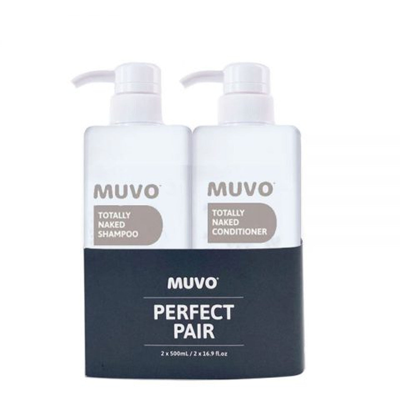 Muvo Totally Naked Shampoo and Conditioner 500ml Duo
