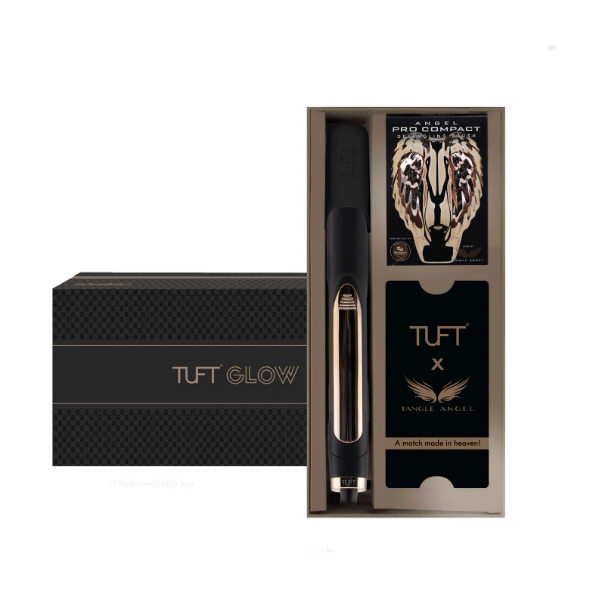 TUFT Glow One Pass Straightening Iron 1 Inch Gift Set