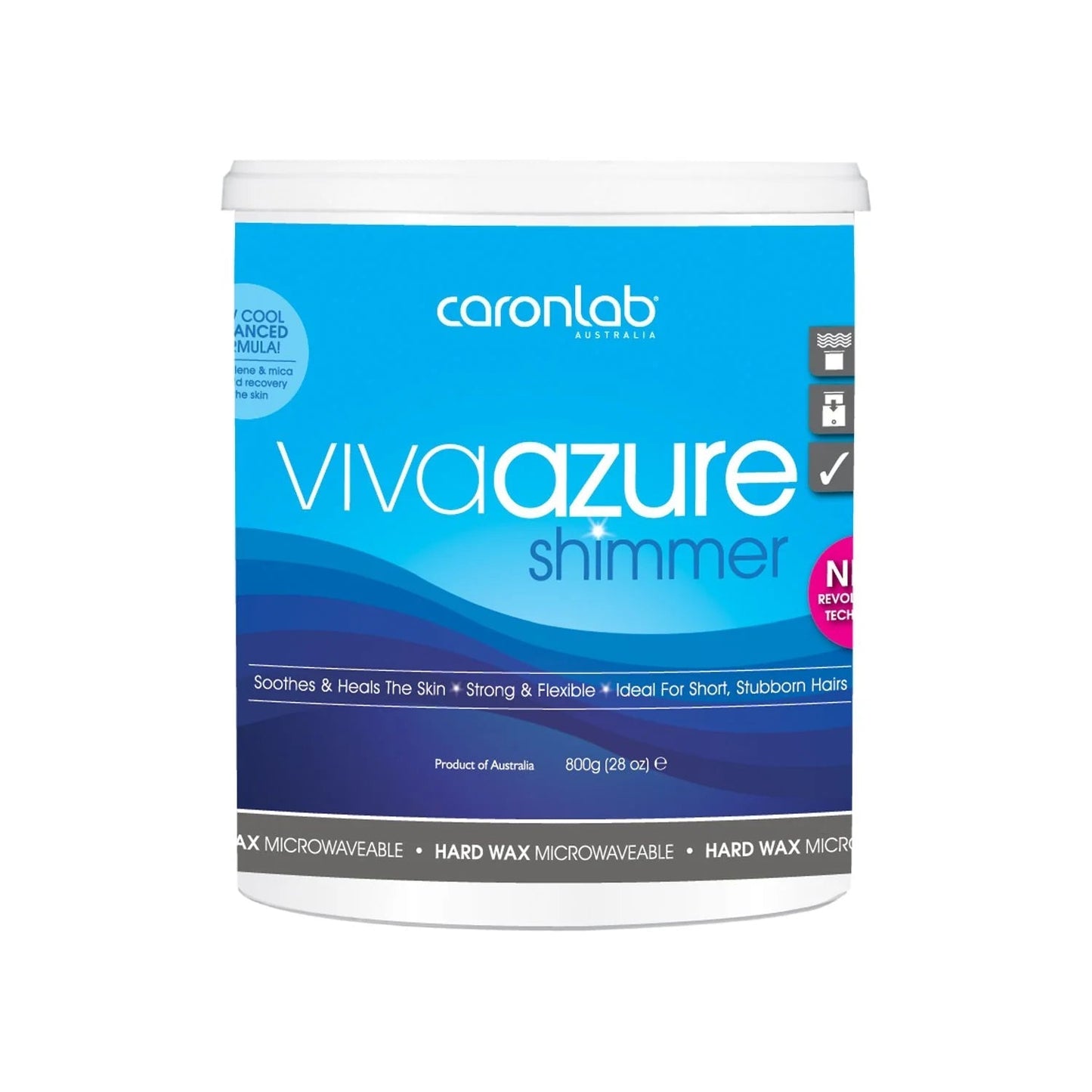 Caronlab Viva Azure Shimmer Hard Wax 800ml