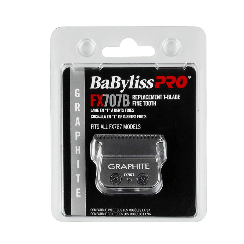 BaByliss PRO Replacement Outliner Hair Trimmer Blade Black FX707B Fine Tooth Graphite Blade