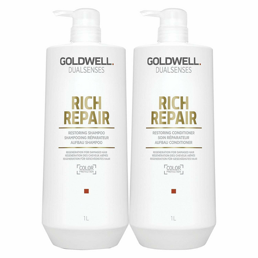 Goldwell Dualsenses Rich Repair Restoring Shampoo & Conditioner 1 Litre Duo Pack