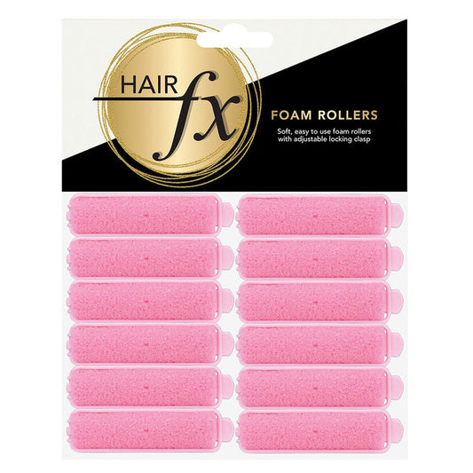 Hair FX Classic Foam Rollers Small - Pink 12pk