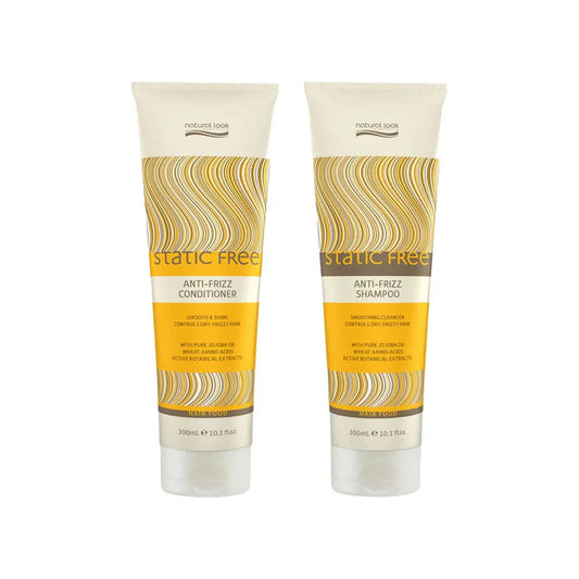 Natural Look Static Free Anti Frizz Shampoo and Conditioner 300ml Duo Bundle