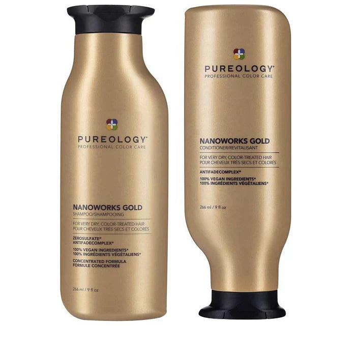 Pureology Nanoworks Gold Shampoo and Conditioner 266ml Duo